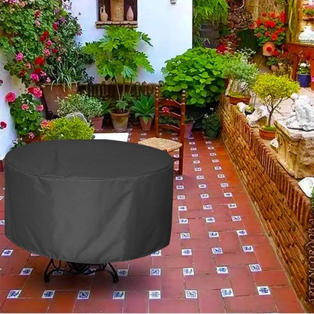 Gartenmöbel-Abdeckung, 210D Oxford, wasserdicht, reißfest, mit silberner PU-Beschichtung, Belüftungslöchern und Sturmschnallen, für Außenbereich, Terrasse, Essgruppen (230 x 110 cm)