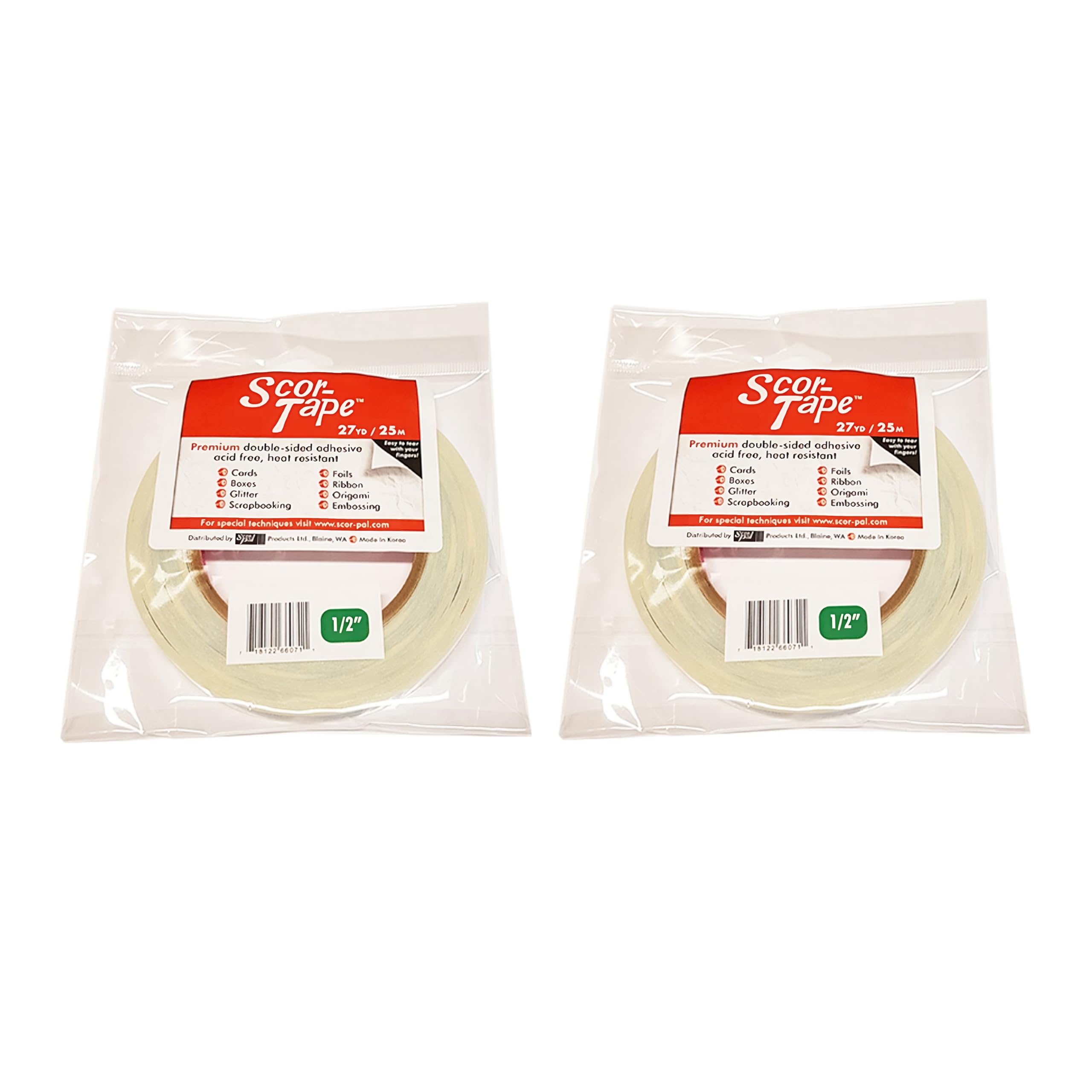Scor-Pal Scor-Tape 1/2 X 27yds (2 Rolls)