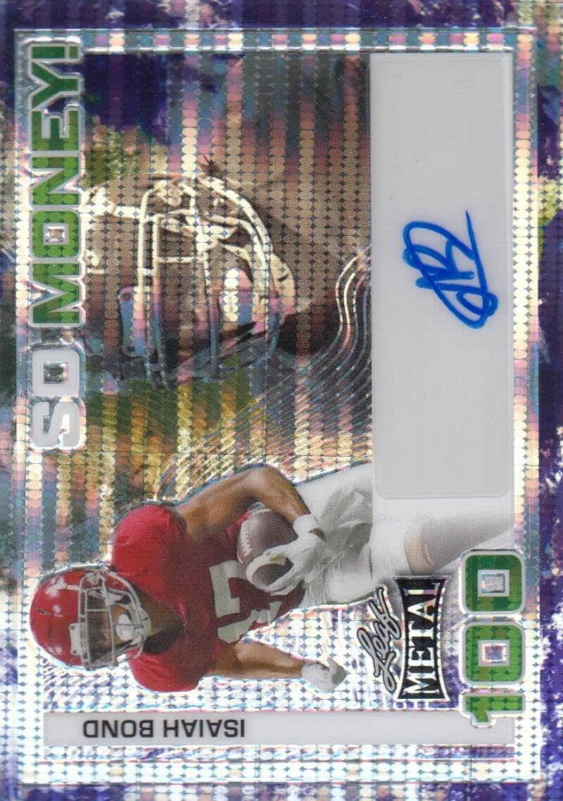 Football Trading Card 2024 Leaf Metal Crystal Earth So Money #SM-IB1 Isaiah Bond NM Near Mint Auto 1/1