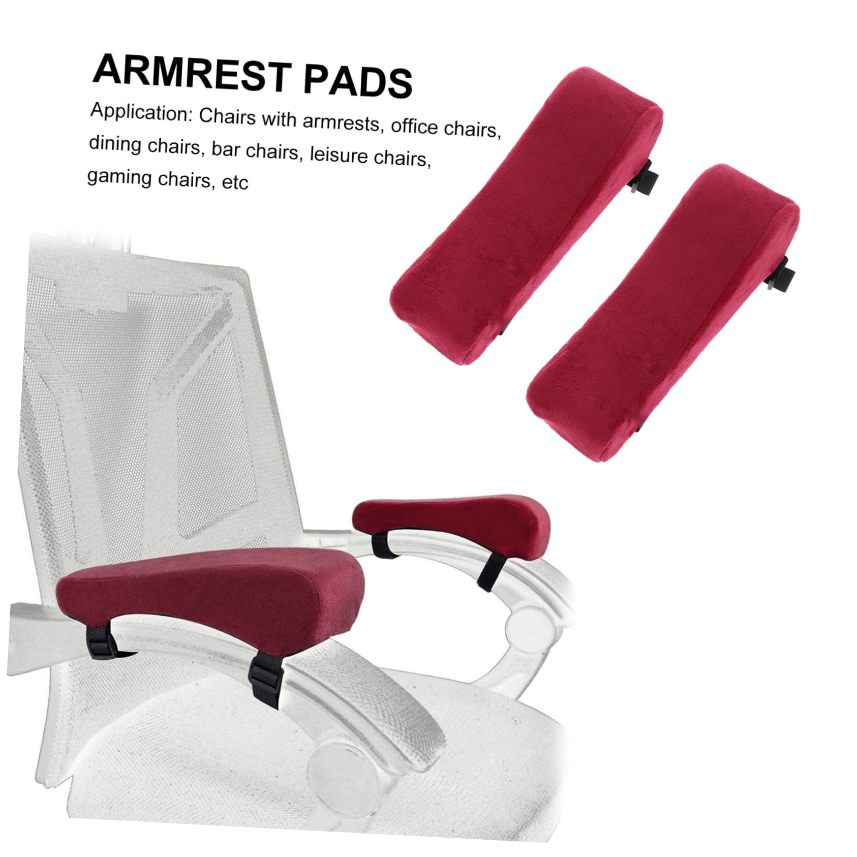 SOLUSTRE Coussin Soulagement Pression du Coude pour Accoudoir en Mousse à Mémoire de Forme 2pcs Confort Ergonomique pour Chaise de Bureau pour Avant-Bras et Poignets