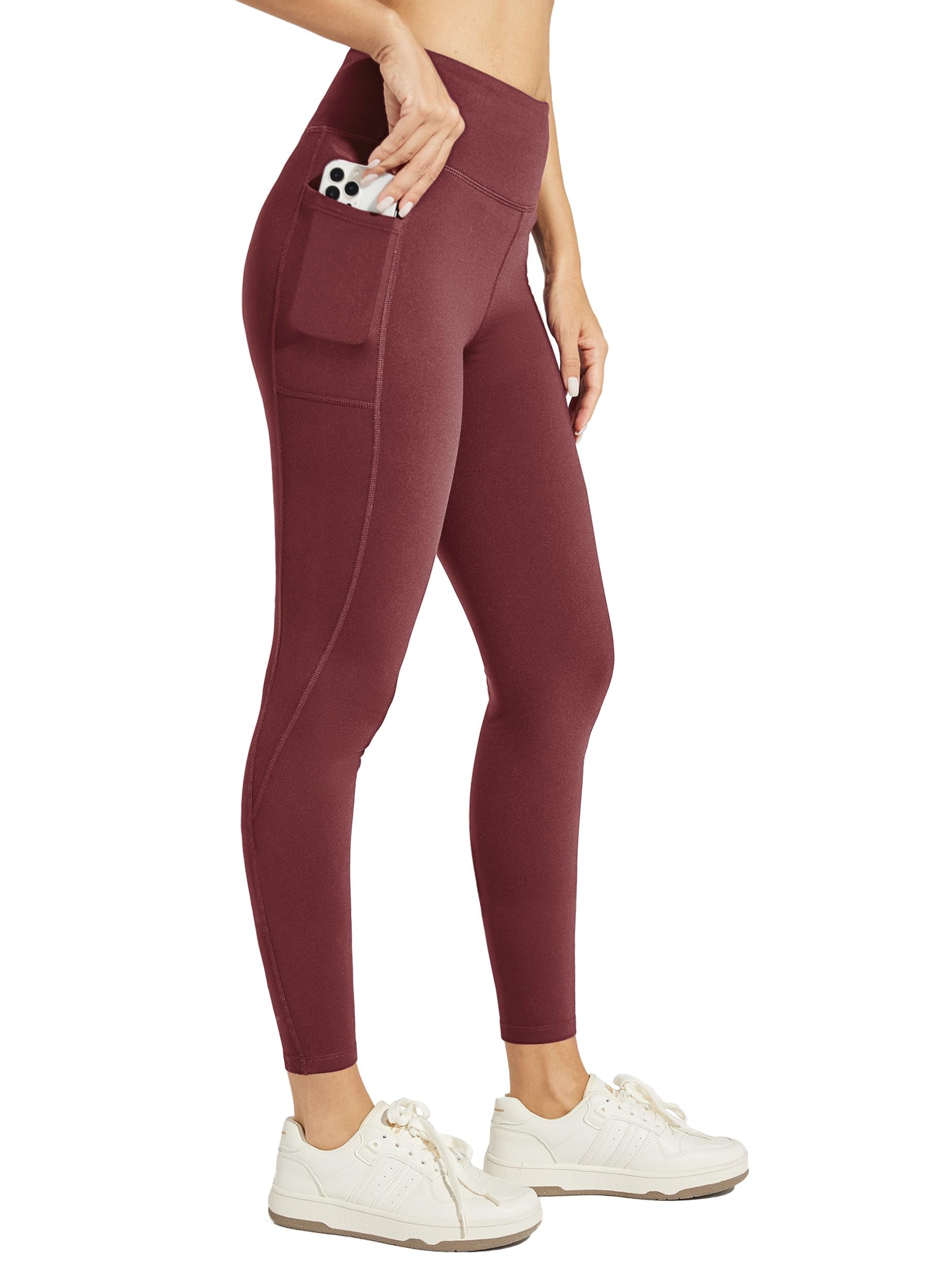 Willit Women's Fleece Lined Leggings High Waisted Winter Thermal Yoga Running Pants with Pockets