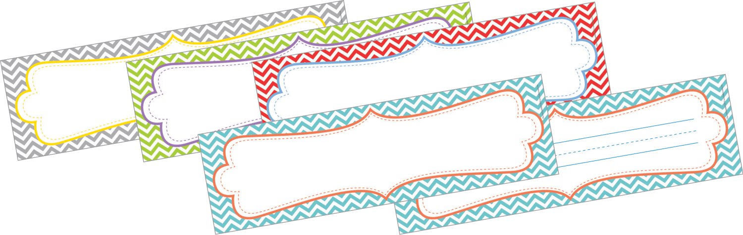 Barker Creek - Office Products Double-Sided Chevron - Beautiful Desk Tags (LL-1423)
