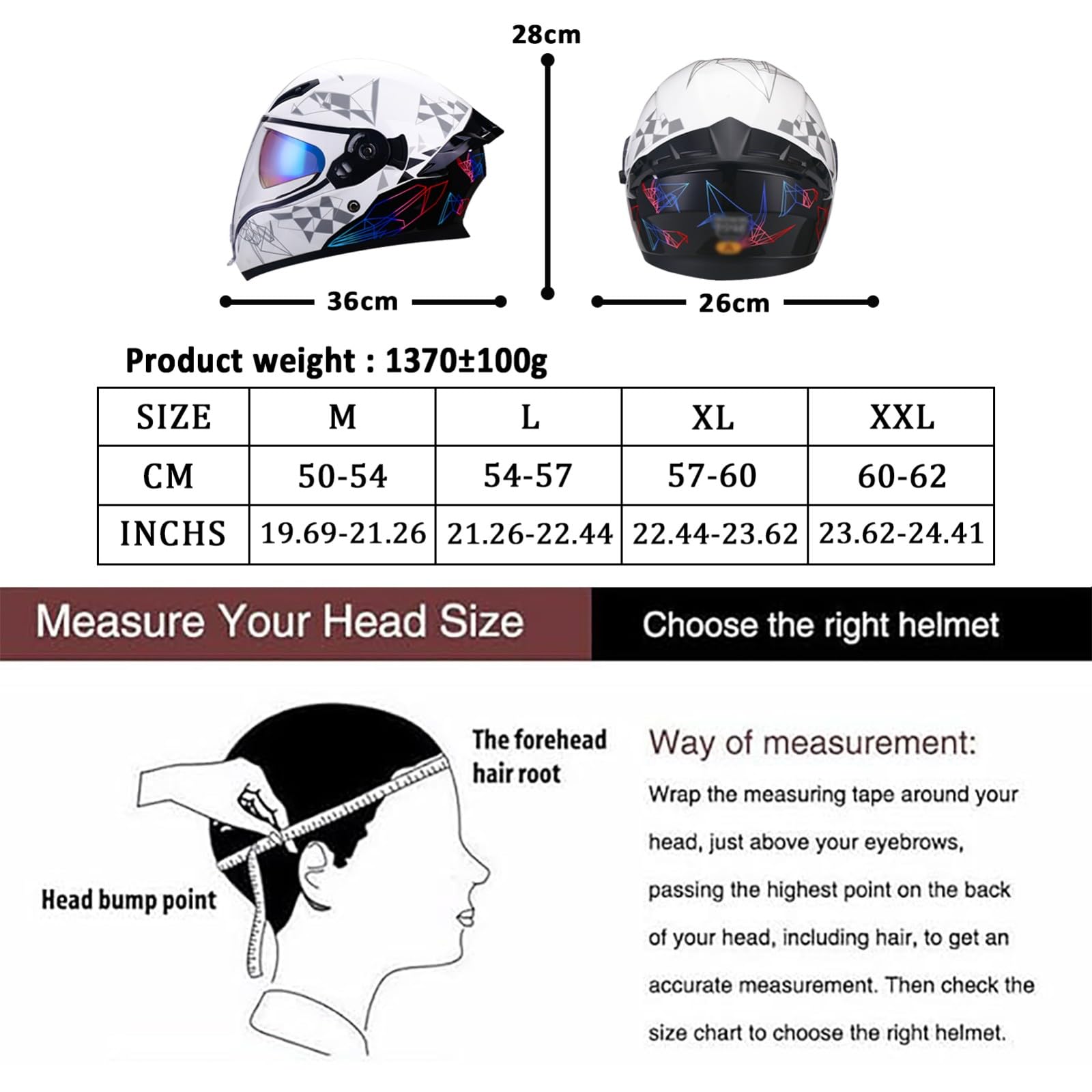 Integralny kask motocyklowy, integralny kask motocyklowy z podwójnym wizjerem, dla mężczyzn i kobiet, certyfikowany przez ECE 22.06, kask motocrossowy, kask na skuter