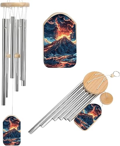 Miniatura 22 de Campanillas de viento de aluminio de 20.5 pulgadas para exteriores, campanillas de viento con estampado de nativos americanos al aire libre con 6