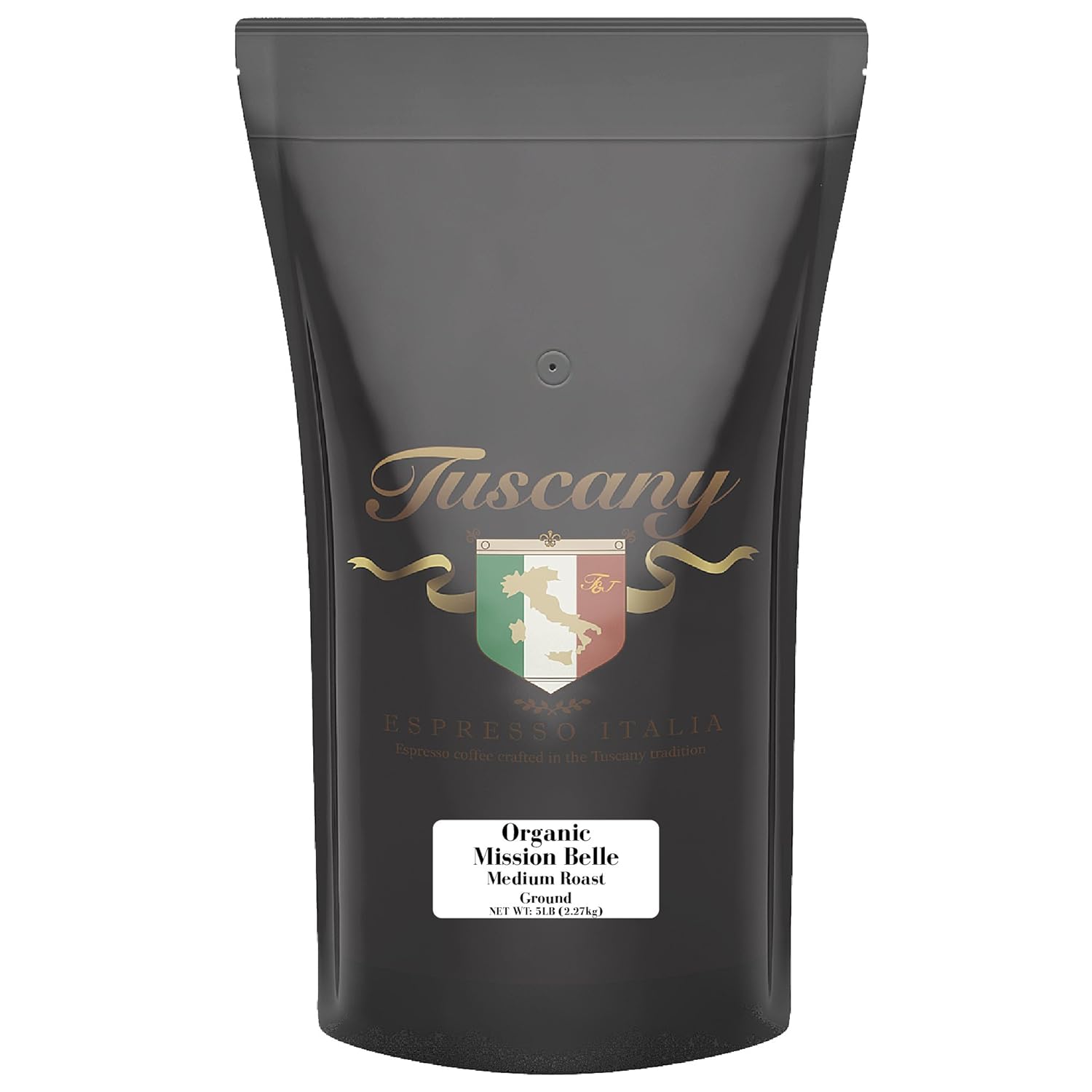 Tuscany Organic French Roast Coffee, Dark Roast, Ground, 5-Pound Bag