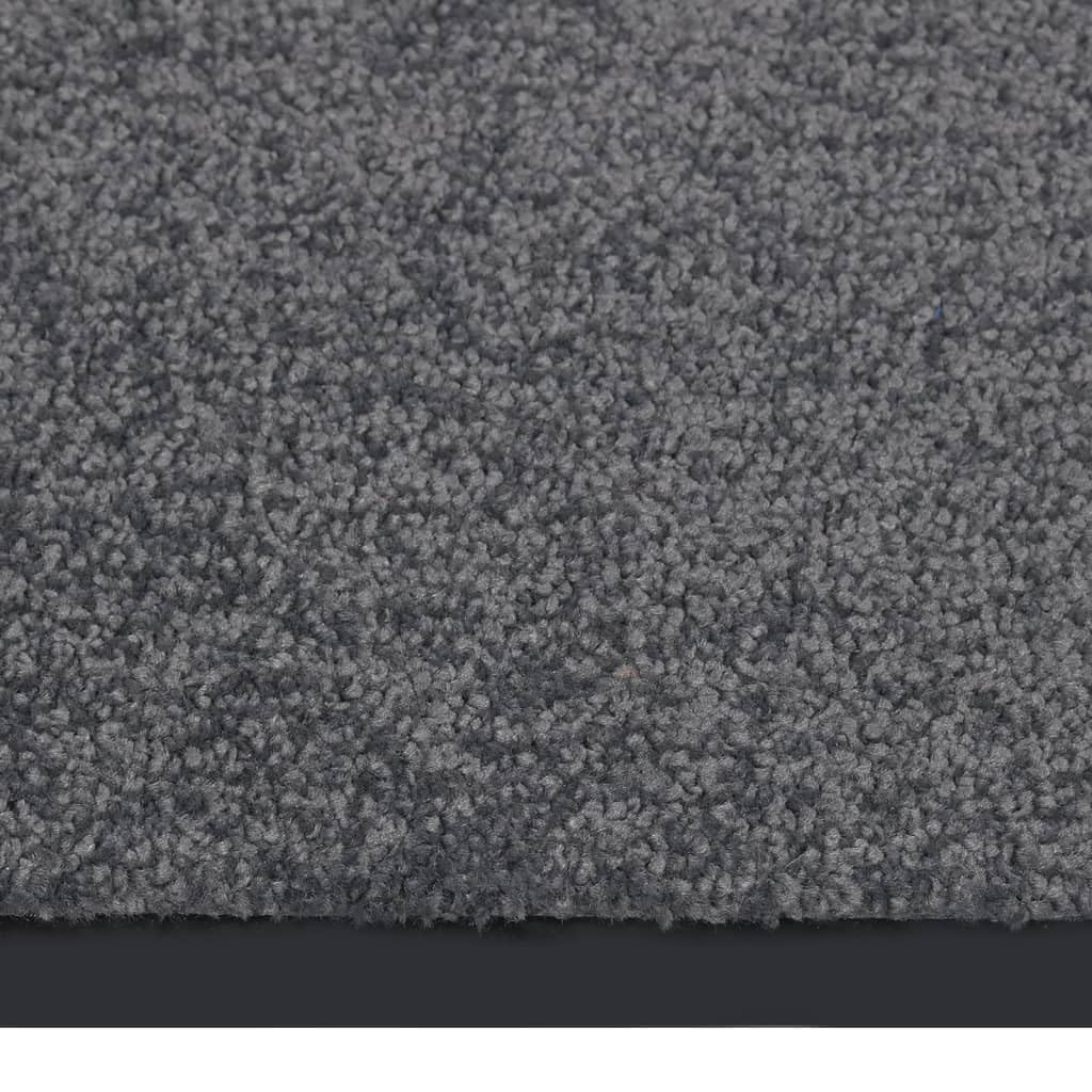 Zerbino antracite 40 x 60 cm con superficie in velluto e retro antiscivolo, robusto design in polipropilene per ingresso, corridoio e terrazza coperta