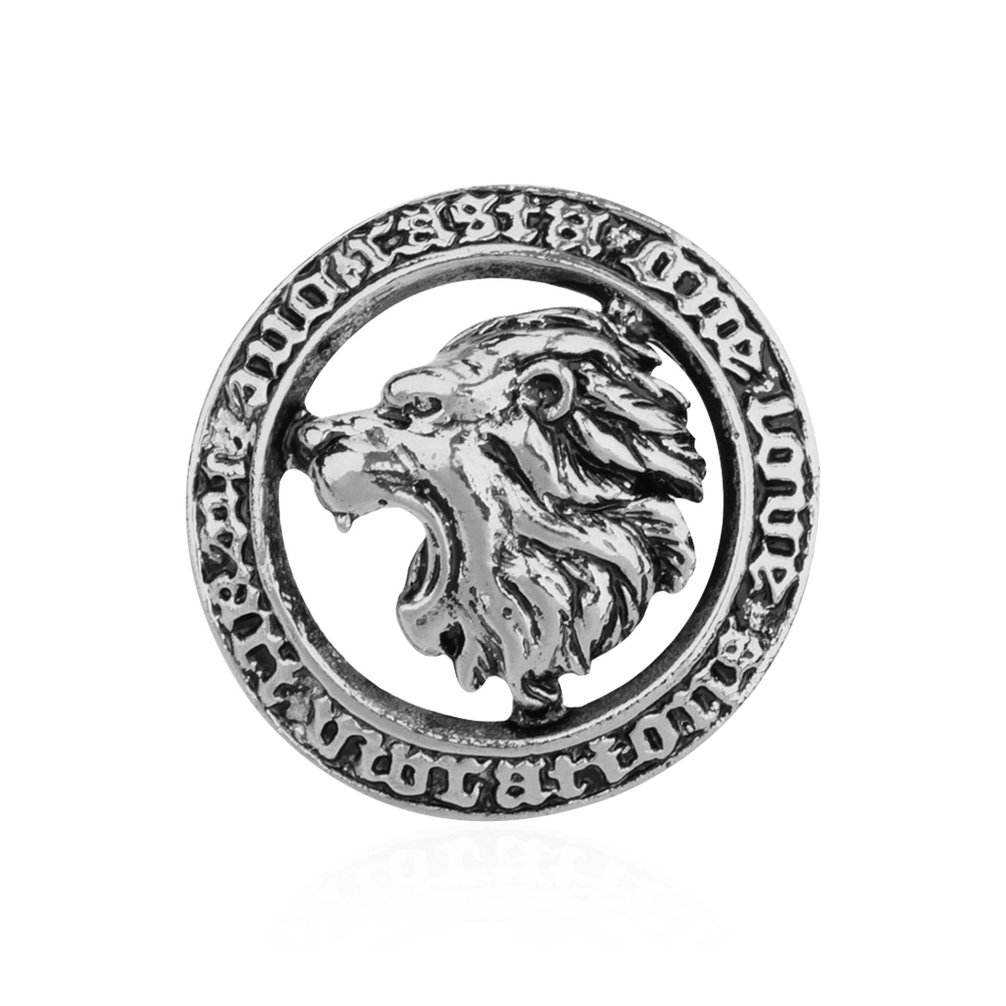 Seakuur Punk Lion Head Collar Brooch Vintage Lion Head Brooch Cool Animal Head Collar Pin for Men Suit Pin Coat Lapel Pin