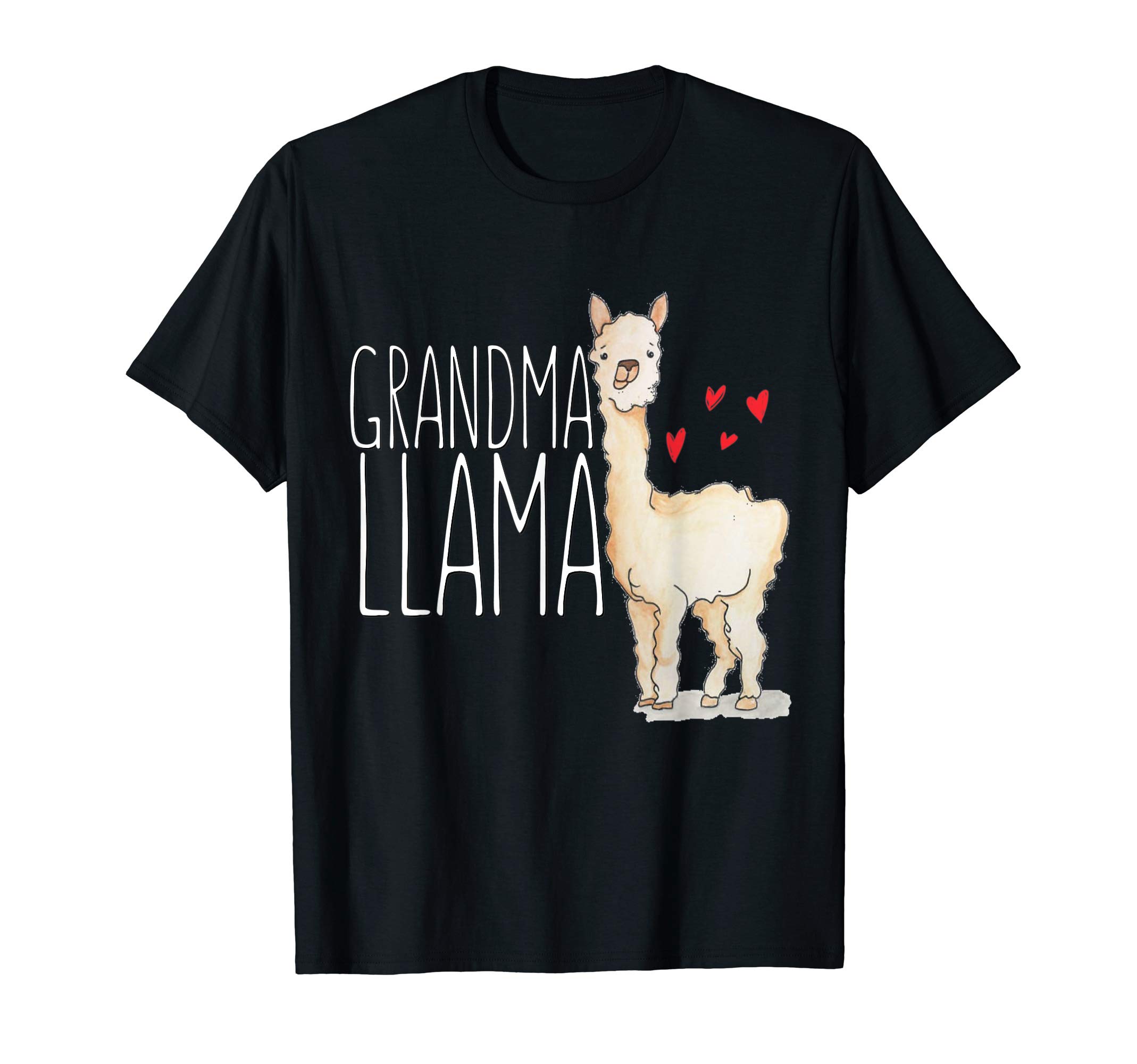Llama Tees NYCGrandma Llama T-Shirt Funny Matching Family Tribe Hearts T-Shirt