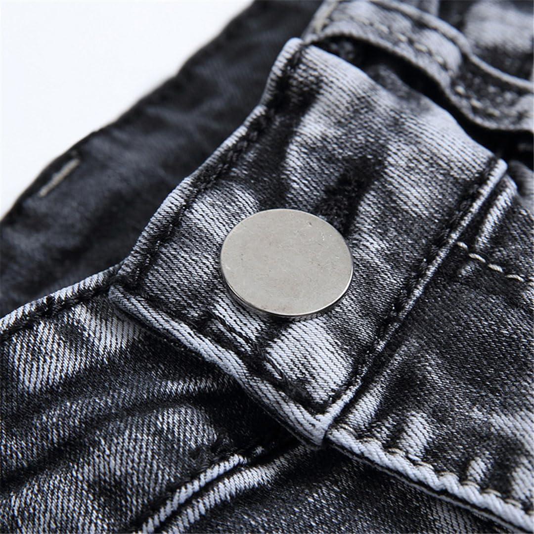 Vogrtcc Pantaloni Lunghi Casual Elasticizzati in Jeans da Uomo