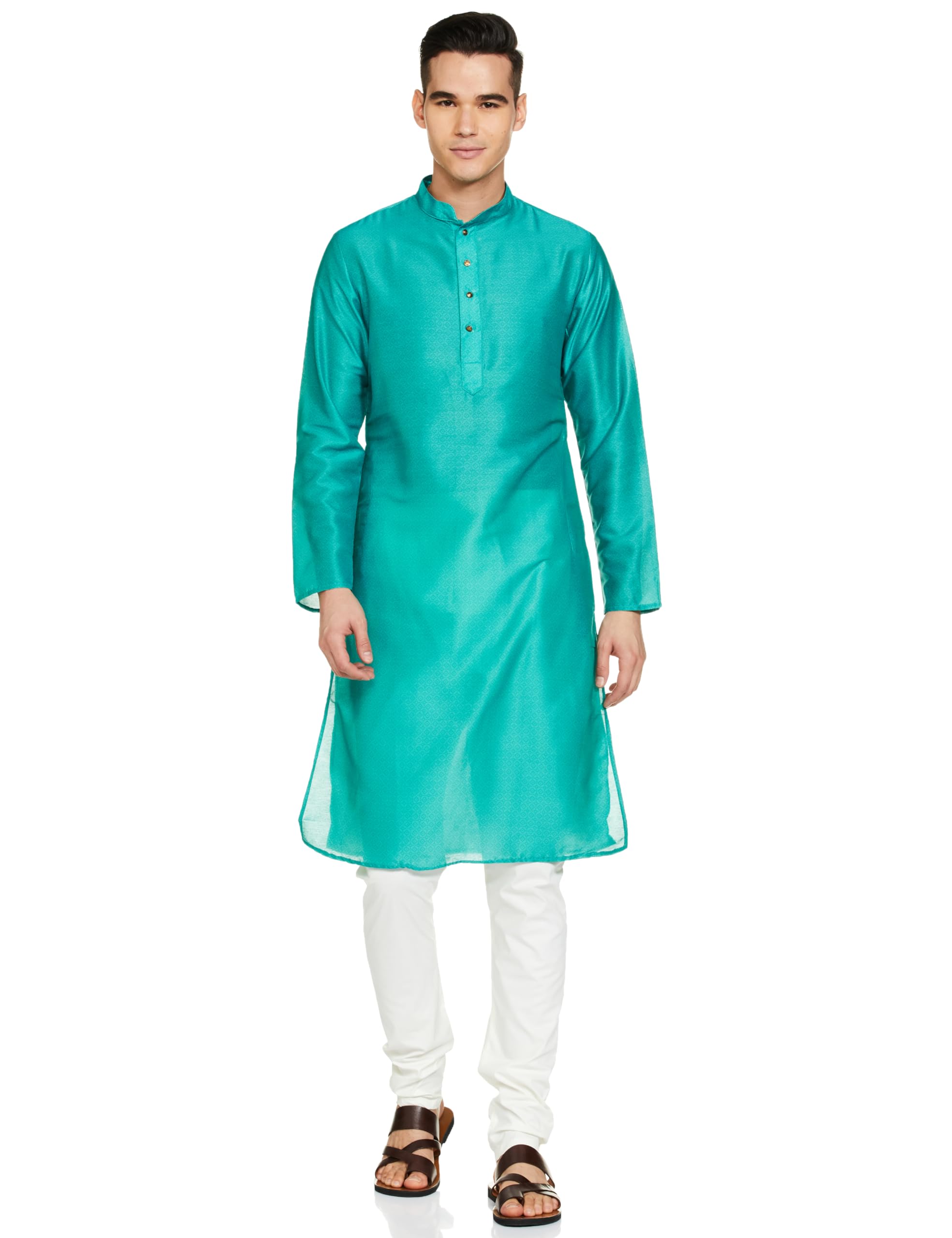 manyavar Men's Printed Kurta Set (2pcs)-picture-38