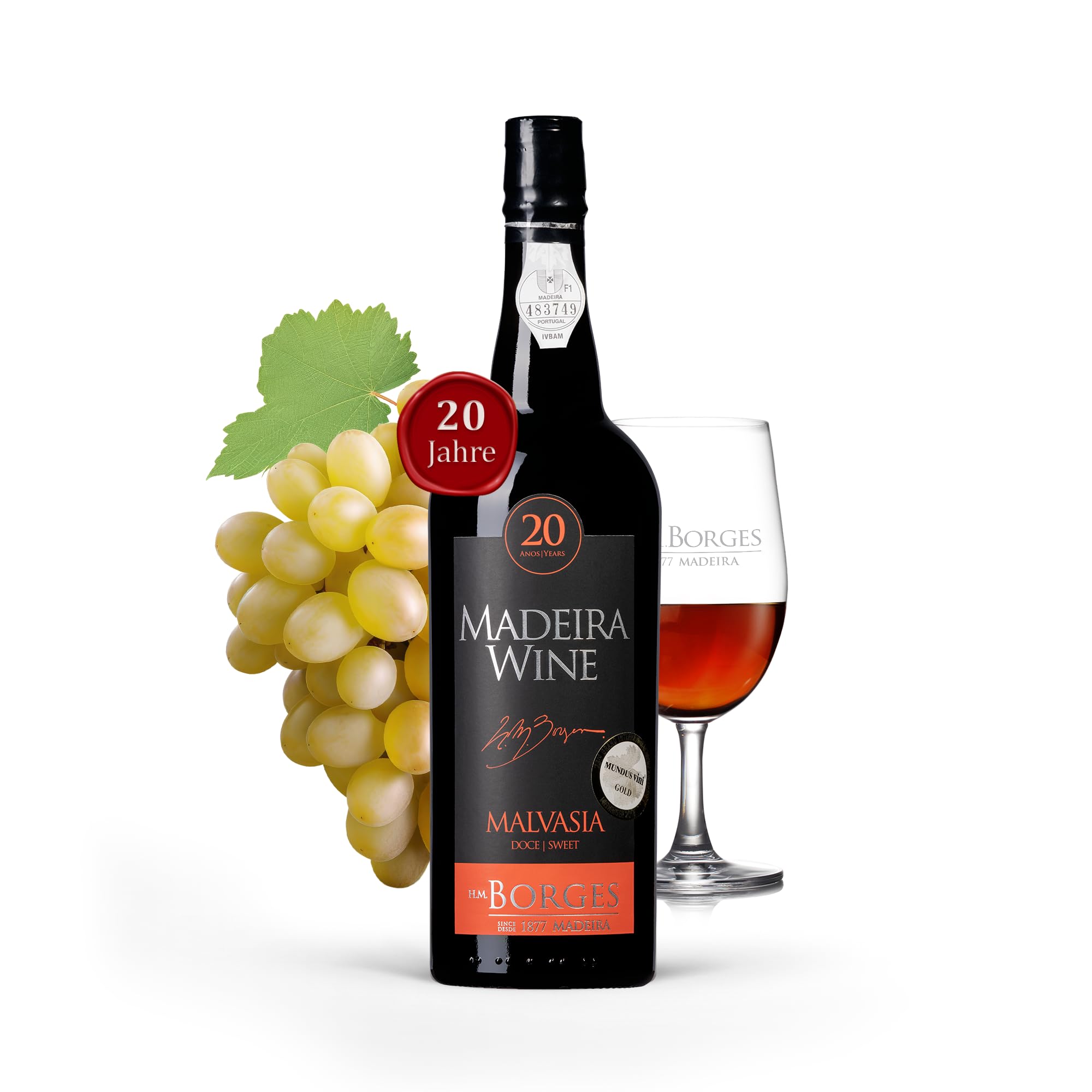 HM Borges, Madeira Wein, 20 Years, sweet, malvasia, 0,75l