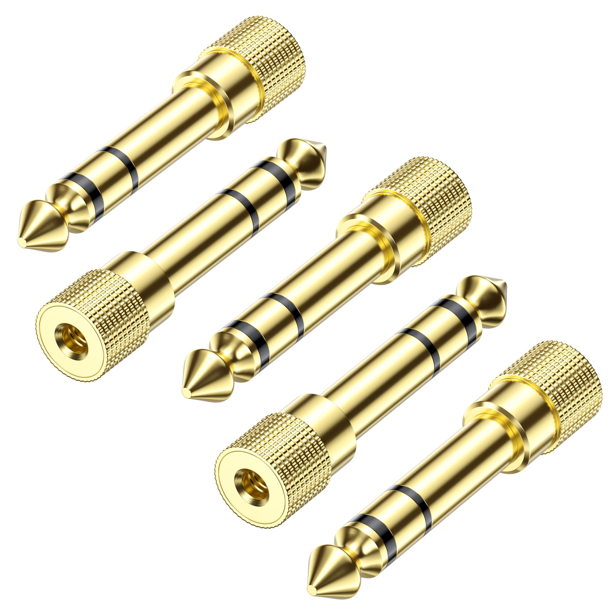 Cable Matters Confezione da 5 adattatori per cuffie 3,5 mm a 6,35 mm AUX jack