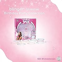Vista 2 de blinger Glimmer Collection - Paquete de recambio Fiesta de cumpleaños 12 discos – 180 gemas Bling in Brush Out Funciona con herramienta