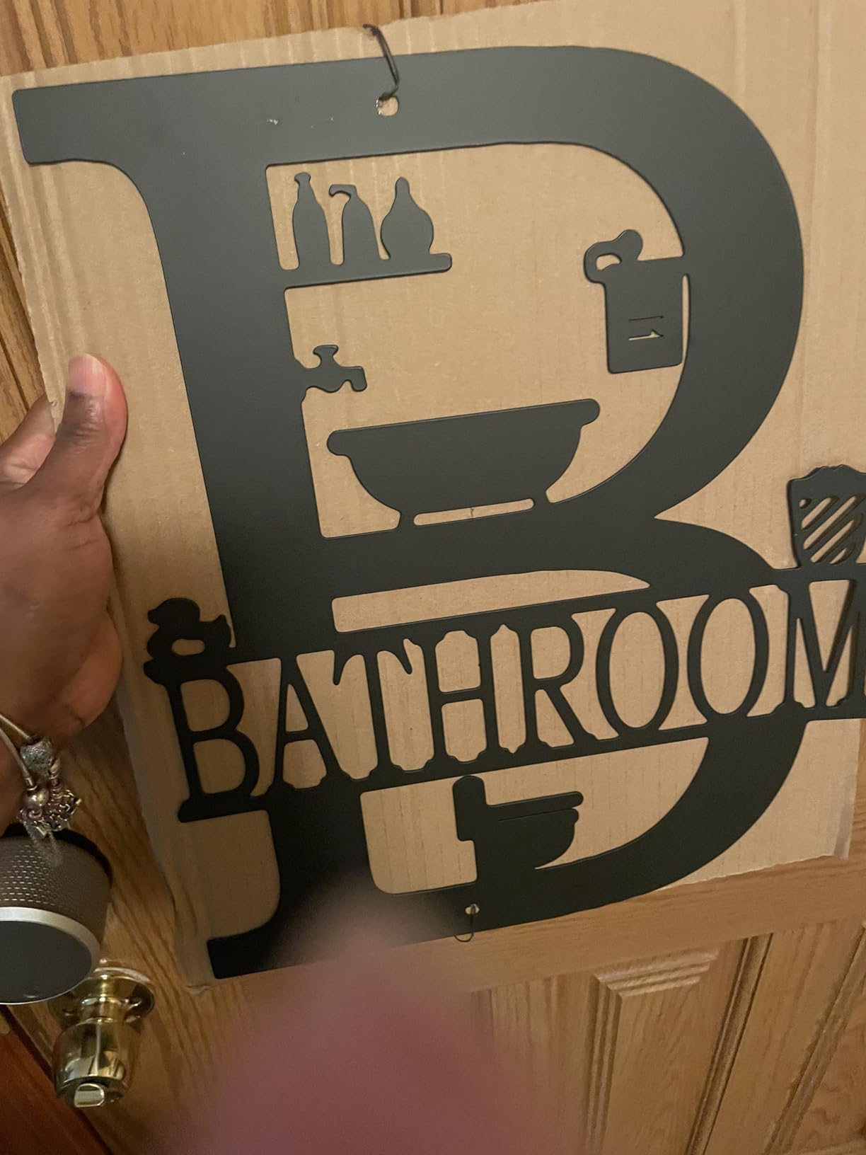 4/mo Finance XORT Metal Bathroom Wall Decor, Farmhouse Metal