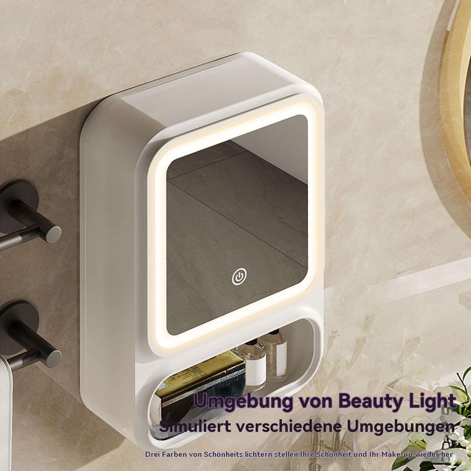 Mobiletto Con Specchio Per Il Bagno Porta Magnetica, Ripiano, Mensola, | Specchiera Bagno Portaoggetti Per Riporre Bagnoschiuma, Trucchi, Sapone E Doccia