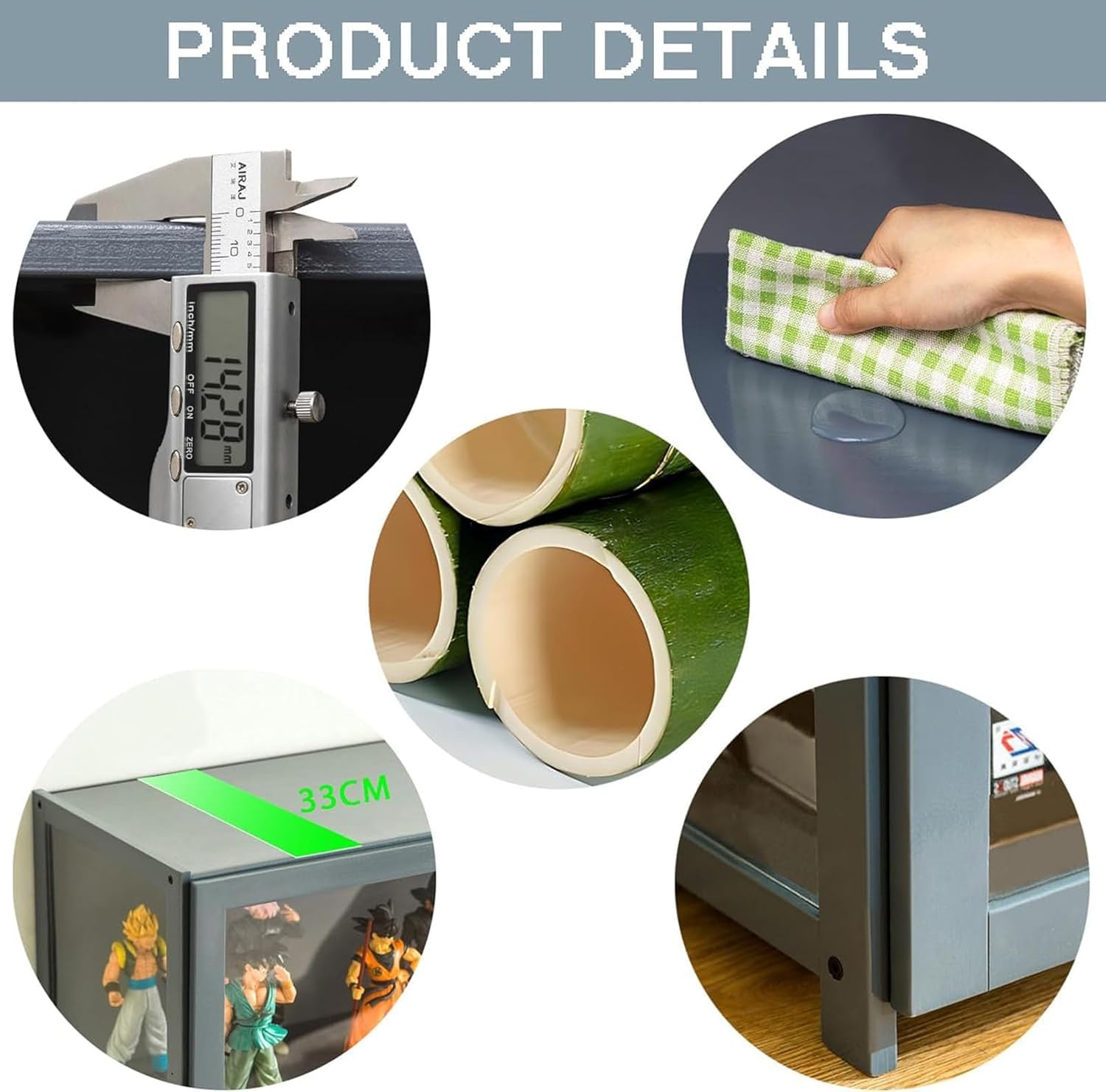 Display Cabinet Toys Display Shelf，Curio Display Cabinet, Collectibles Toy Organizers Rack, 4/5-Tier Storage Shelves, Trophy Display Case, Storage Cabinets and Bookcase, for Playroom,Wood,4l