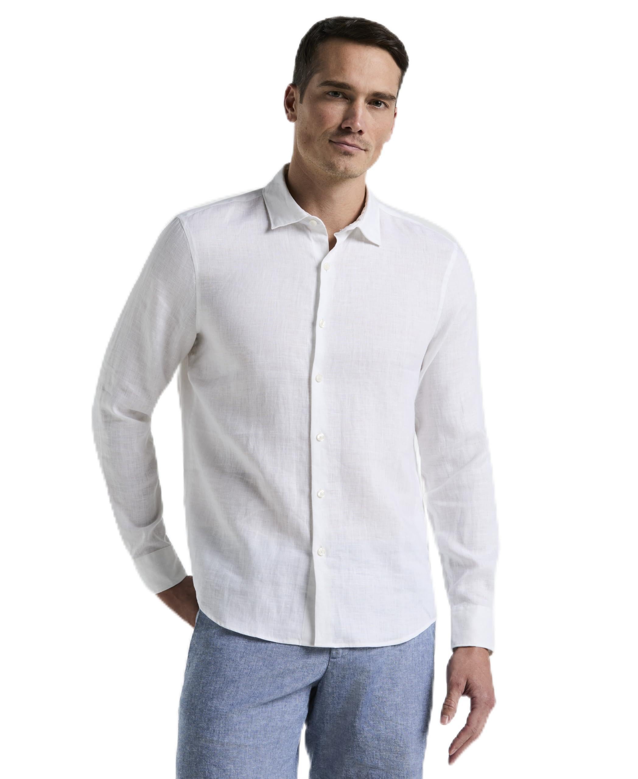 Perry Ellis Linen Long Sleeve Shirt