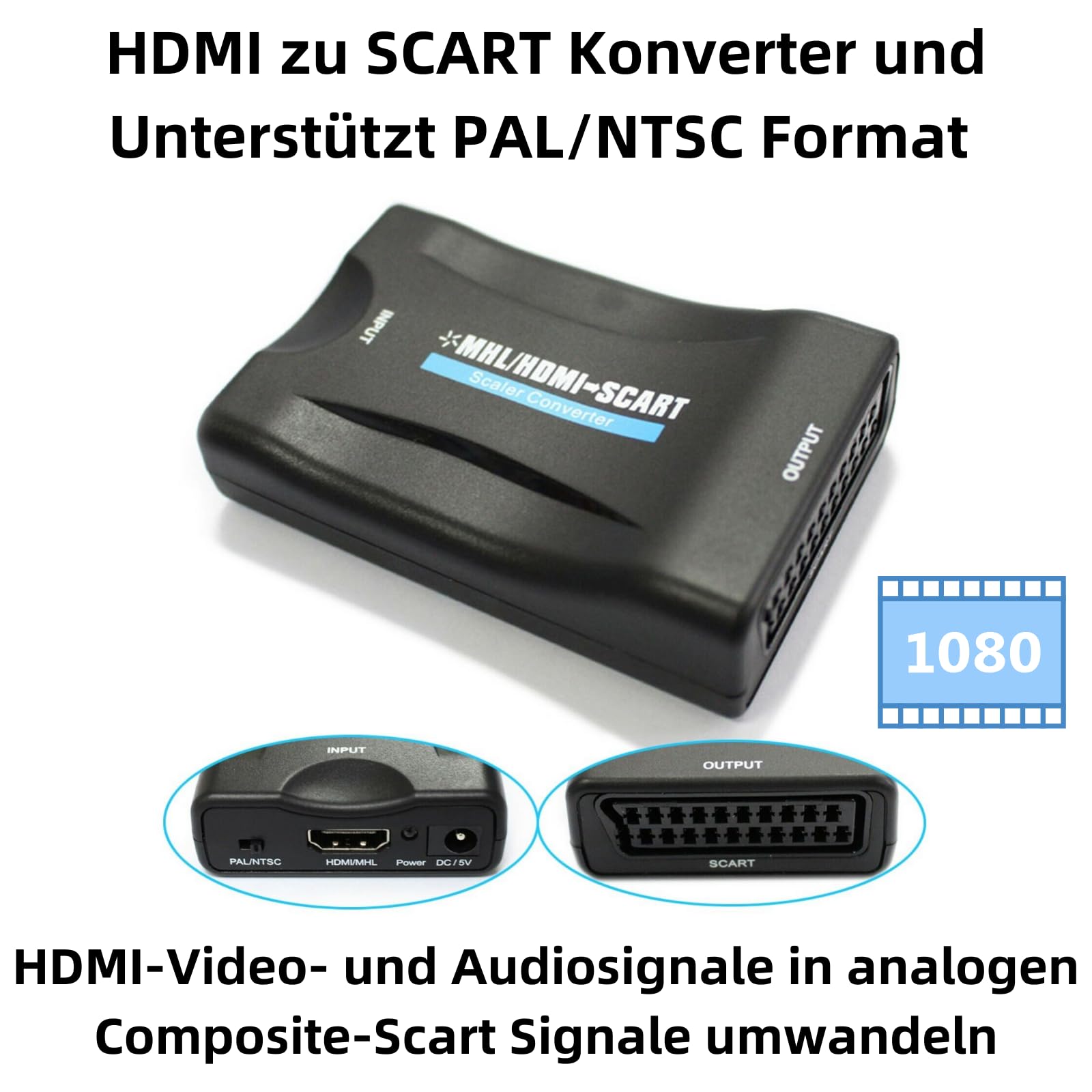 A02 neuf Produit. HDMI vers péritel TV Convertisseur Converter 1080P la télévision