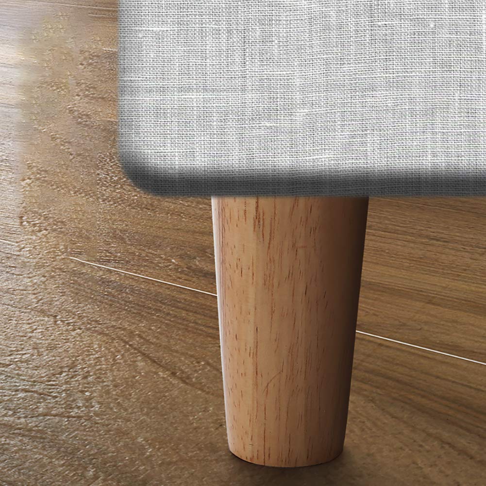 CHEWYNP Patas de Madera para Muebles, Patas de Repuesto para sofá, con Placas de Montaje para Patas y Protectores de Fieltro para sofá, gabinete, sofá, Mesa de Centro, Banco, Silla, Juego