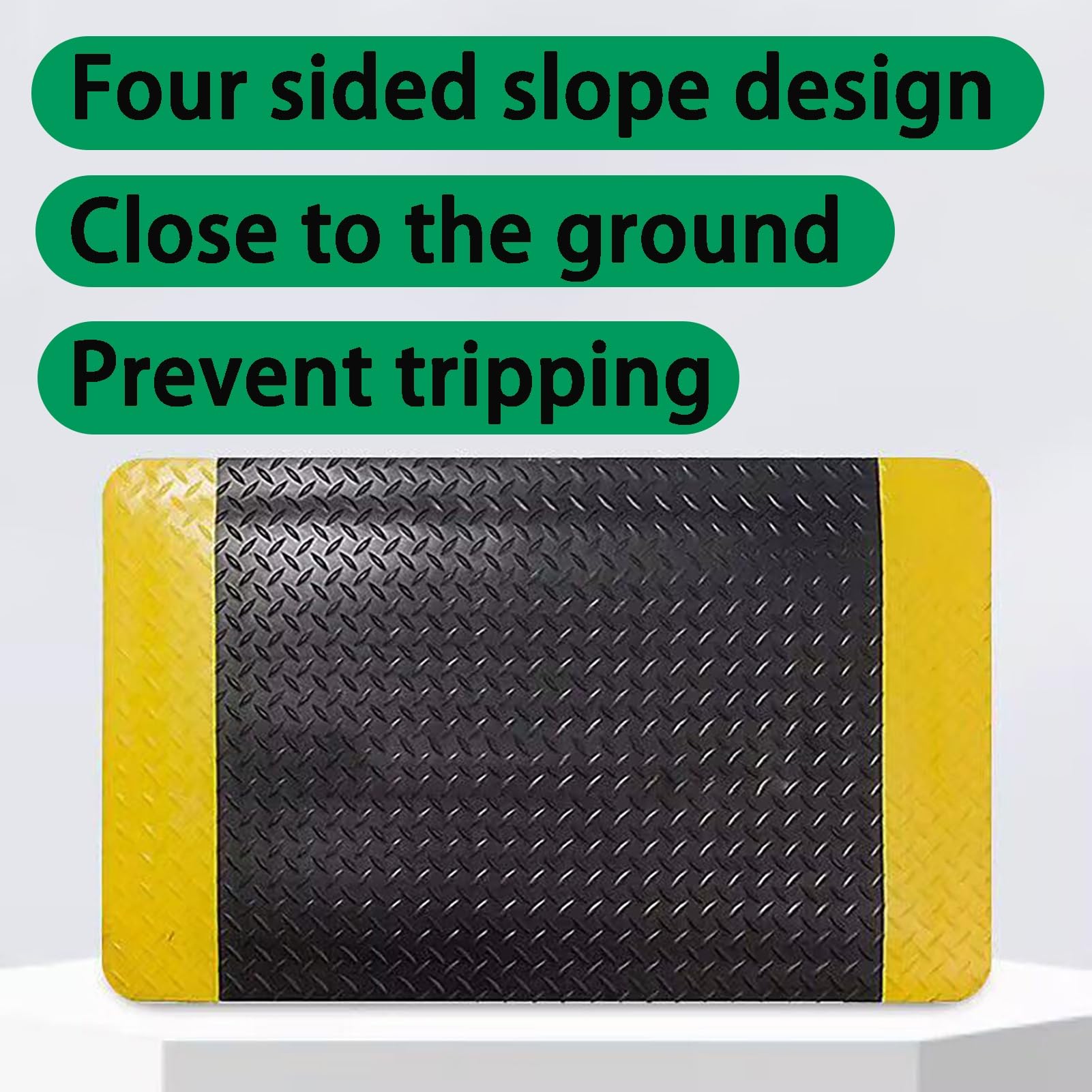 Tappetino antifatica industriale in schiuma addensata, antiscivolo, resistente all'usura, progettato ergonomicamente for alleviare l'affaticamento in piedi.(90x150cm/35.4x59.1in)