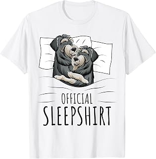 Sleeping Miniature Schnauzer Pajama Official Sleepshirt T-Shirt