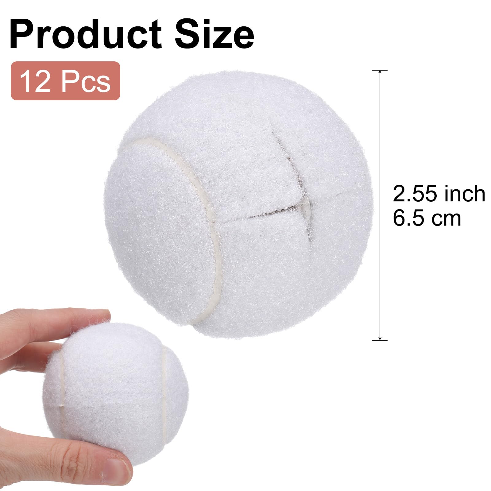 QUARKZMAN 12 Piezas Bolas de Tenis Precortadas para Andadores, Accesorios Deslizamiento Patas Muebles Protección Suelos, Blanco