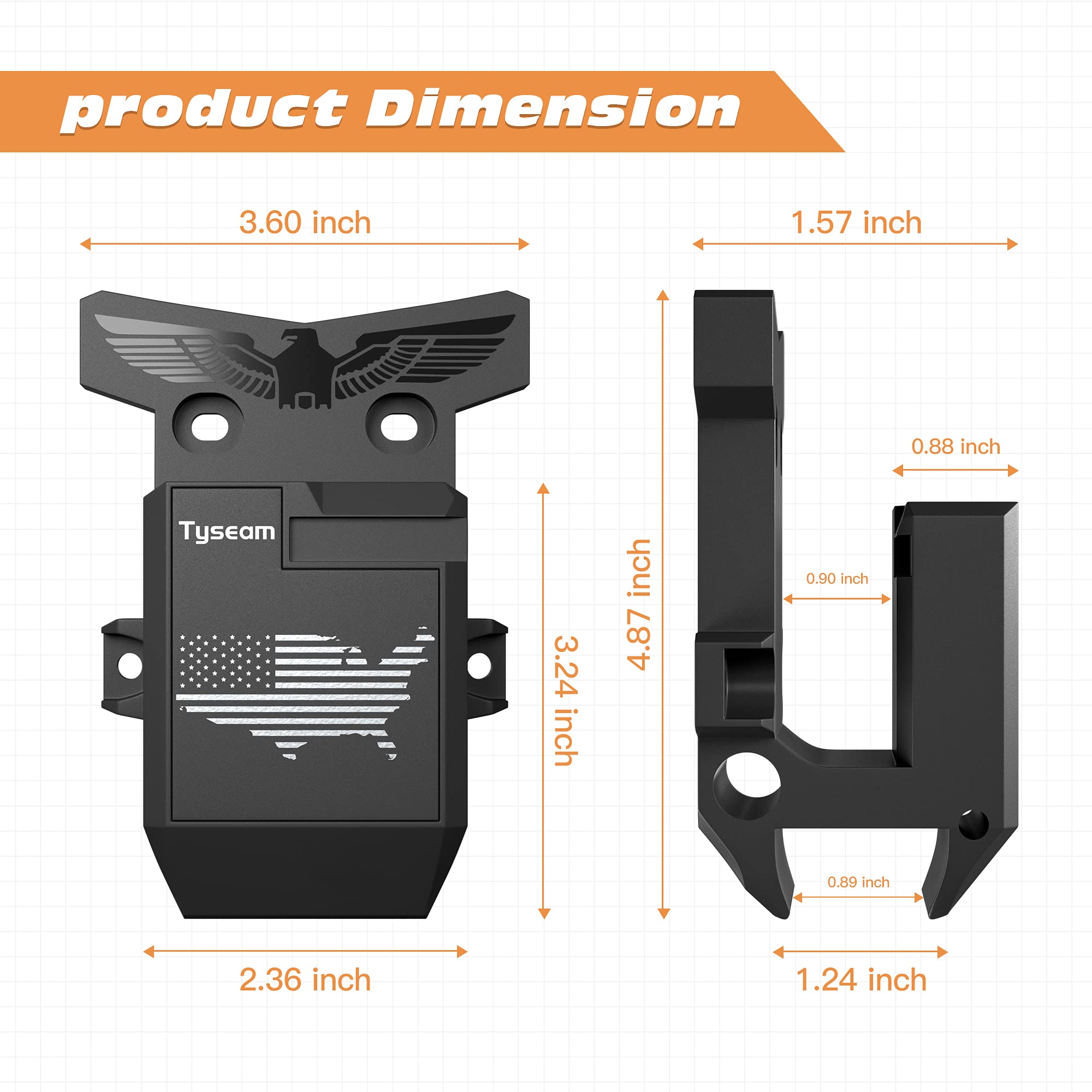 Buy Tyseam Gun Wall Mount for 223/5.56 Rifle + Magazine, AR15 Rifle