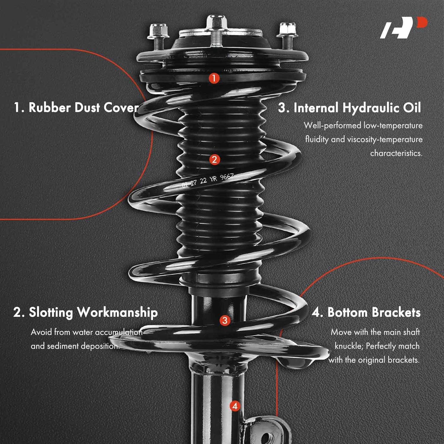 A-Premium Front Strut Assembly Compatible with Toyota Prius V 2012-2017 & Scion tC 2011-2016 - 2x Replacement Suspension Complete Strut Shock Absorber with Coil Spring
