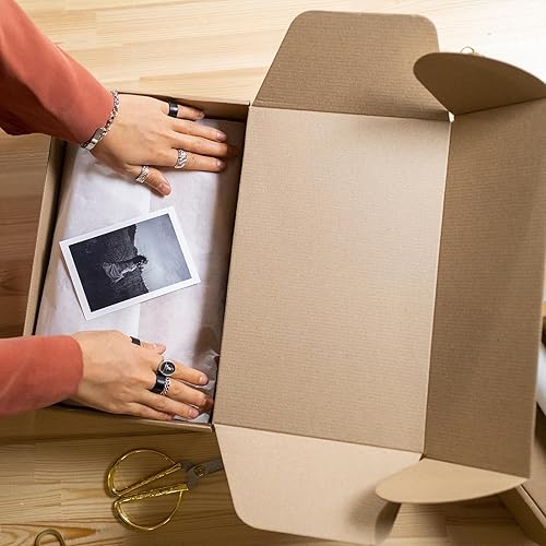 Miniatura 36 de Famagic Cajas de envío pequeñas – Paquete de 25 cajas de cartón corrugado marrón de 9 x 6 x 2 pulgadas para pequeñas empresas, cajas de correo