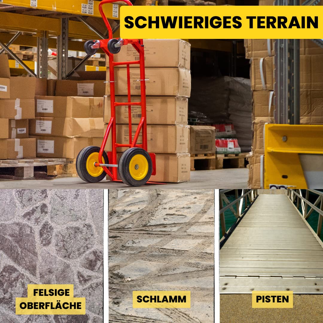 STREND PRO Sackkarre Klappbar 2 in 1 | 350 kg Trolley | Plattformwagen & Handwagen mit Rädern | Transportwagen Klappbar Ideal für Transporte und Einfache Lagerung | Handwagen | Sack Truck