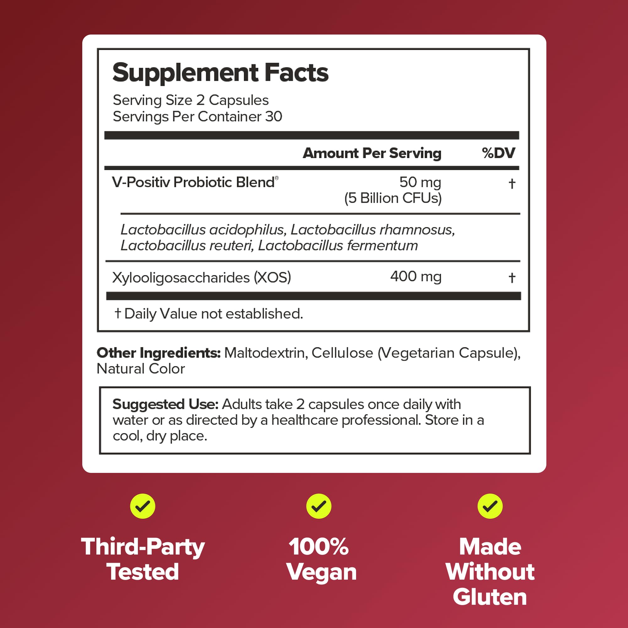 O Positiv URO - Probióticos vaginales para mujeres, equilibrio de pH con prebióticos y Lactobacillus, suplemento de salud vaginal, promueve el olor y la flora vaginales saludables, 60 unidades 6