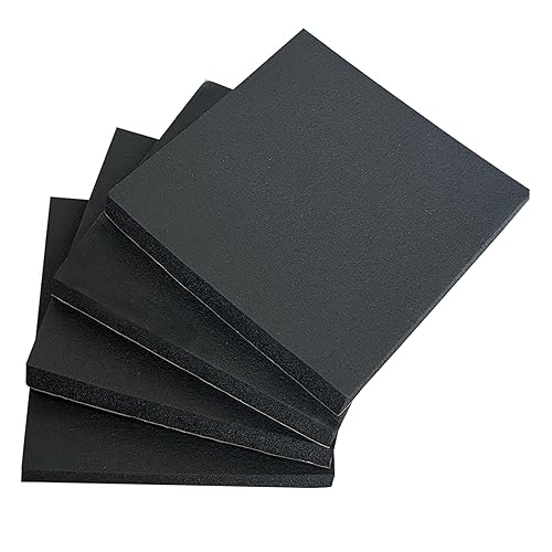 4 almohadillas de espuma adhesiva de 12 pulgada de grosor x 4 x 4 pulgadas, almohadillas antivibraciones, almohadillas de espuma de celda cerrada