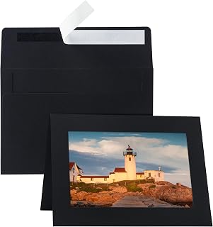 Silunkia black photo-frame cards and envelopes