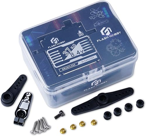 Miniatura 7 de Servos sin escobillas de 81.6 lbs, servo de alto par de 8.4 V, servo de Crwaler RC impermeable IP67 compatible con Sanwa SSRNB4Futaba para