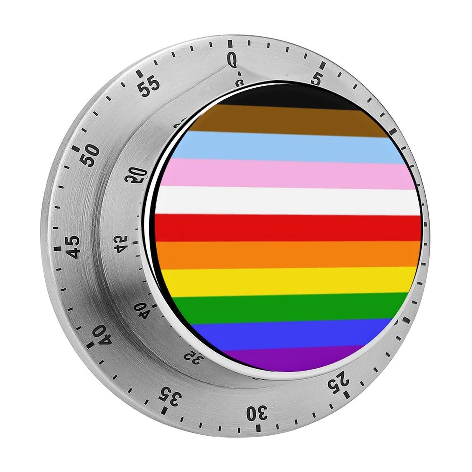 LGBT Rainbow Transgender Pride Flag Mechanical Rotary Timer, Used for Daily Timing