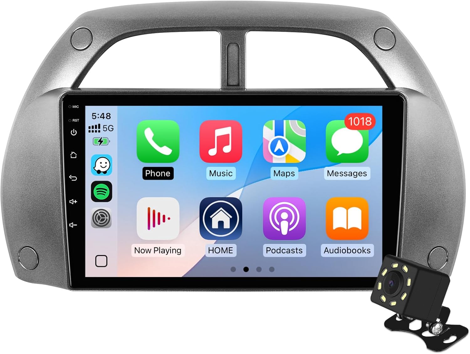 GriNave 9 Inch IPS Touchscreen Android 14 Car Stereo for Toyota RAV4 2001-2006 with Wireless CarPlay & Android Auto 2+32GB Car Radio, Support GPS, WiFi, Bluetooth, FM Radio, Backup Camera, SWC,USB