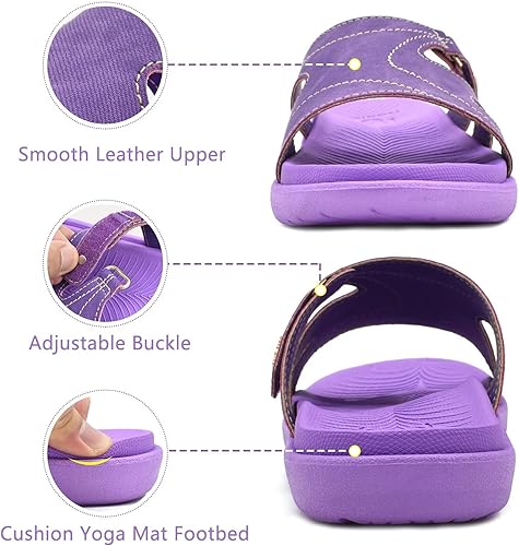 Miniatura 5 de KuaiLu - Sandalias ortopédicas de moda para mujeres, ligeras, tipo tenis deportivos, con plantilla de goma suave. Sandalias con cierre tipo slip-on,