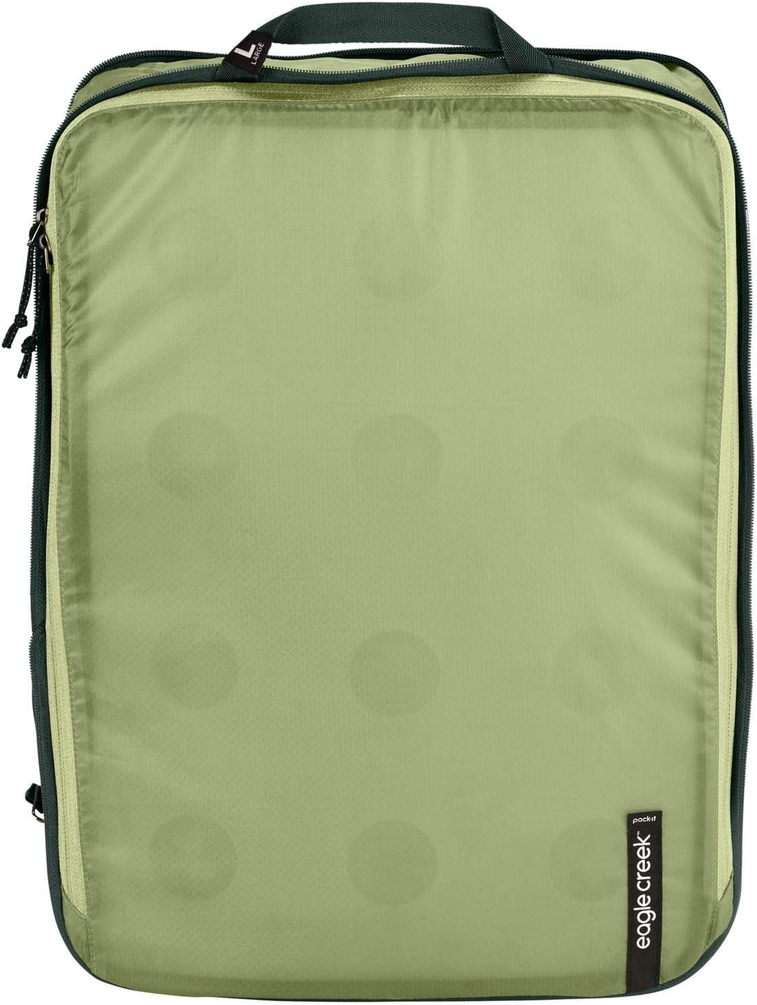 Eagle Creek Pack-It Isolate Structured Folder - Compression Packing Cubes for Wrinkle-Free Garments Made with Durable, Water-Resistant Poly Ripstop Fabric, Mossy Green - Large
