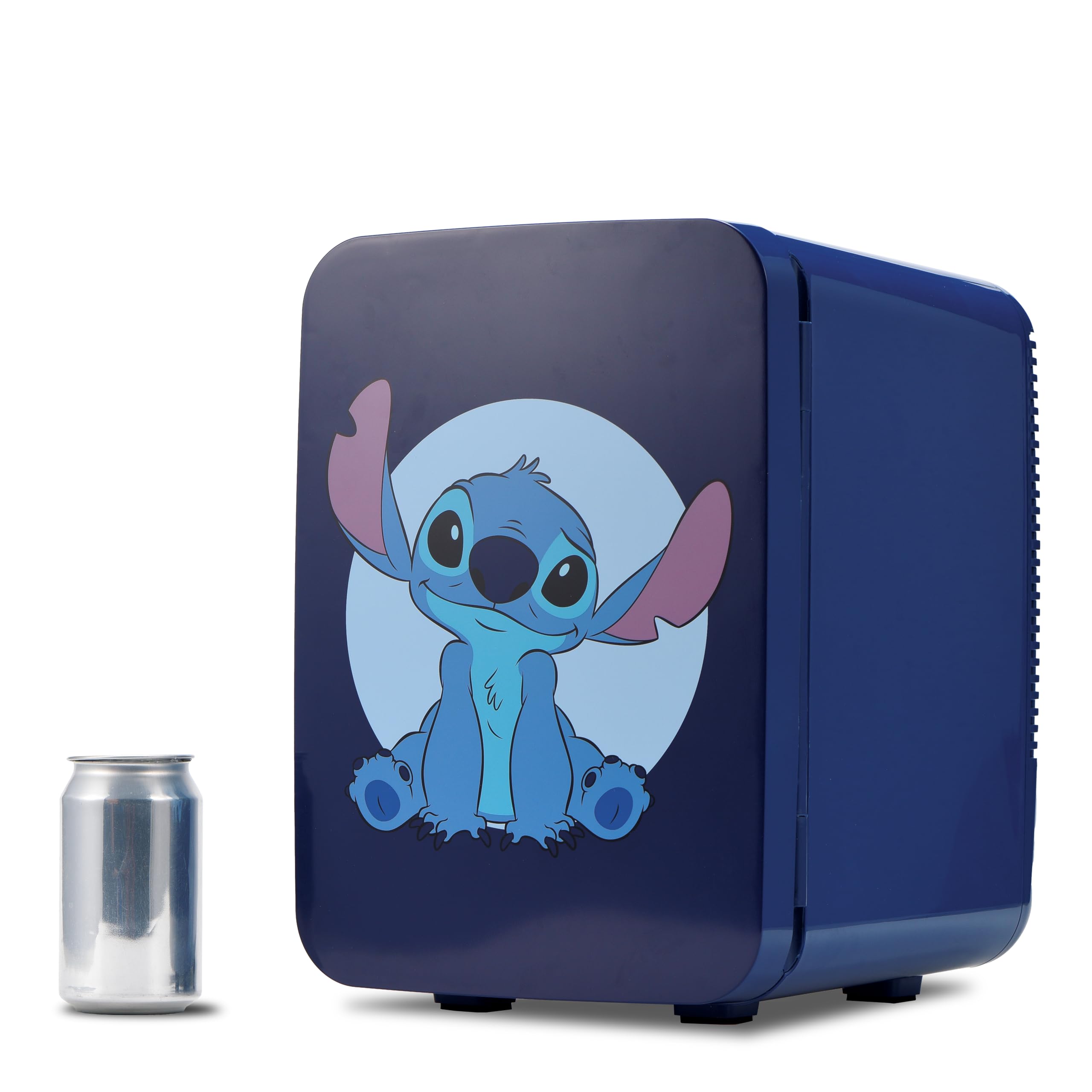 Ukonic Disney Stitch Mini Fridge 10L, Holds 15 Cans, AC/DC, Portable Cooler for Snacks & Drinks – Bedroom, Office, Dorm – Great Gift for Fans