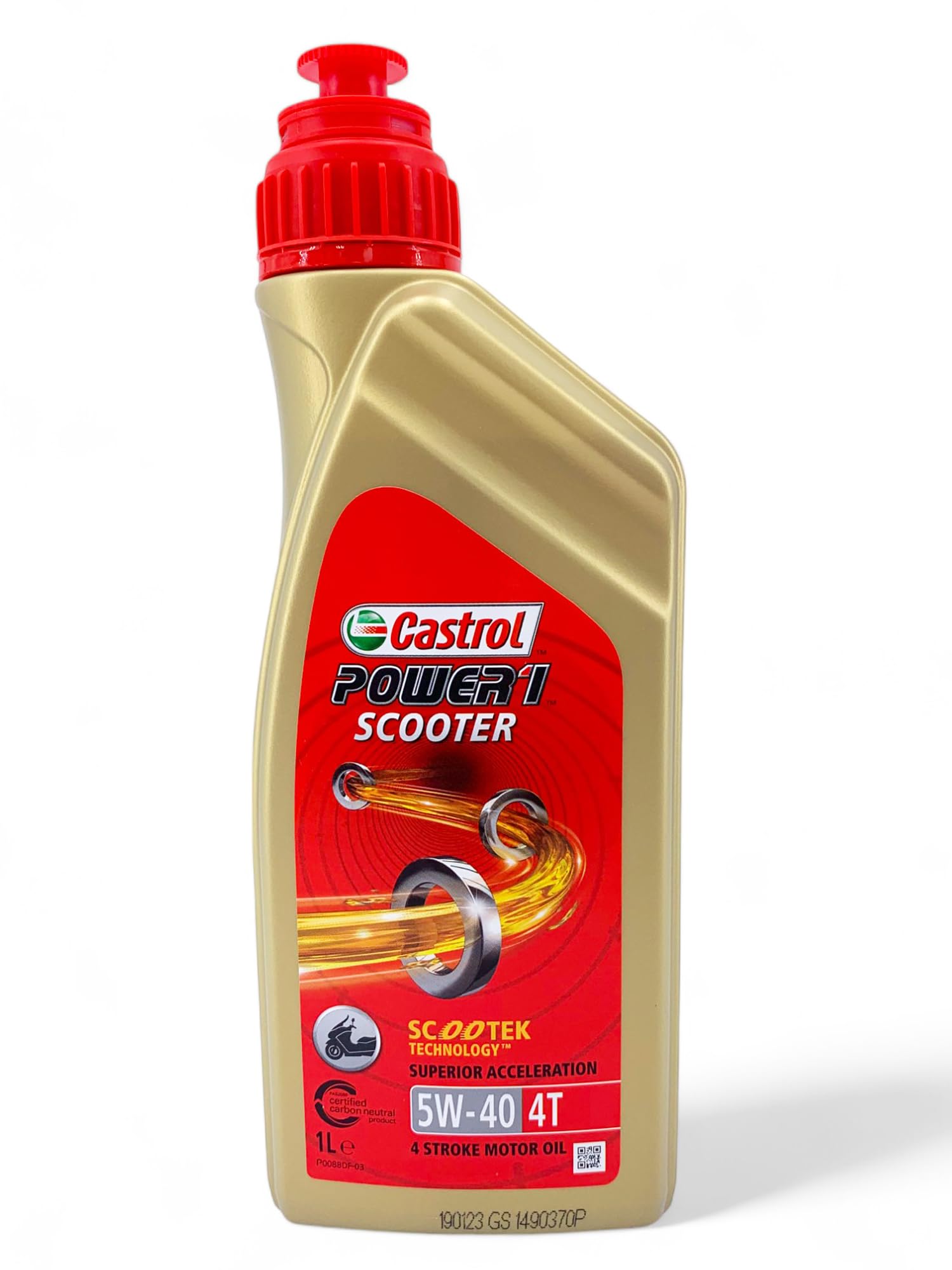 LUBRIALPHA - Aceite de motor para scooter 4T | 5W-40 | Tecnología de alto rendimiento | Ideal para scooters modernos de 4 tiempos | API SL, JASO MB | Paquete de 2 x 1 litro