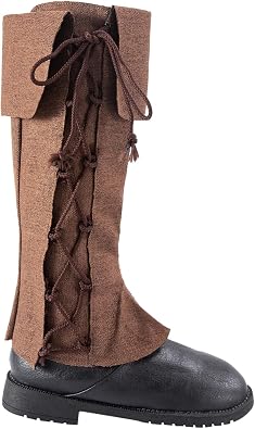 Medieval Pirate Boot Covers Costume for Men Leg Gaiters Renaissance Steampunk Accessories Cosplay Party Brown