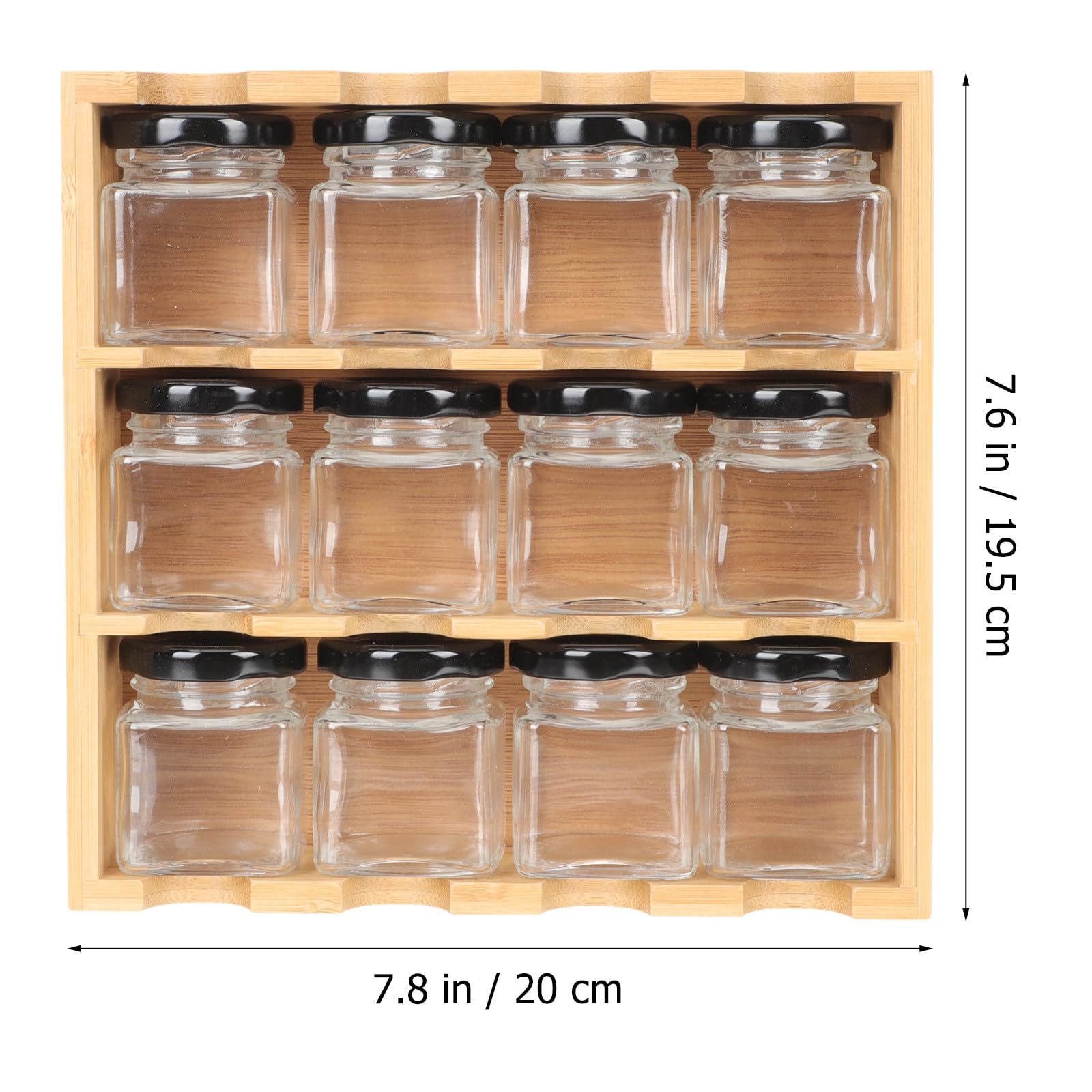 PRETYZOOM 1juego Estante para Especias de Madera con Compartimentos Soporte de Almacenamiento Grande para Botellas de Condimentos Organizador de Cocina de Mesa o Pared para Mantener Orden