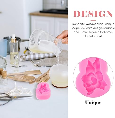 Miniatura 8 de EXCEART Diy Candle - Molde de aromaterapia hecho a mano, kit de velas de flores de rosa