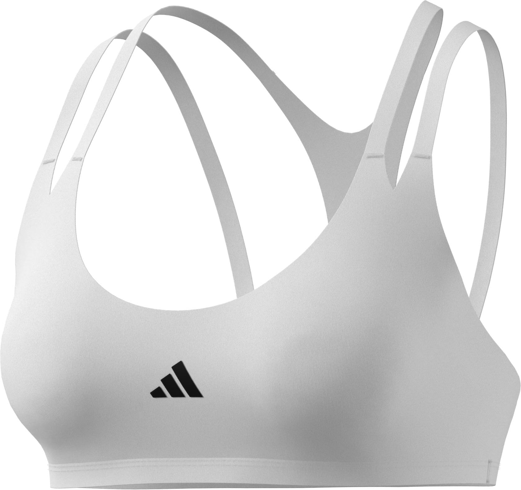 adidas dames Optime Workout Strappy Light Support Bra, white, L