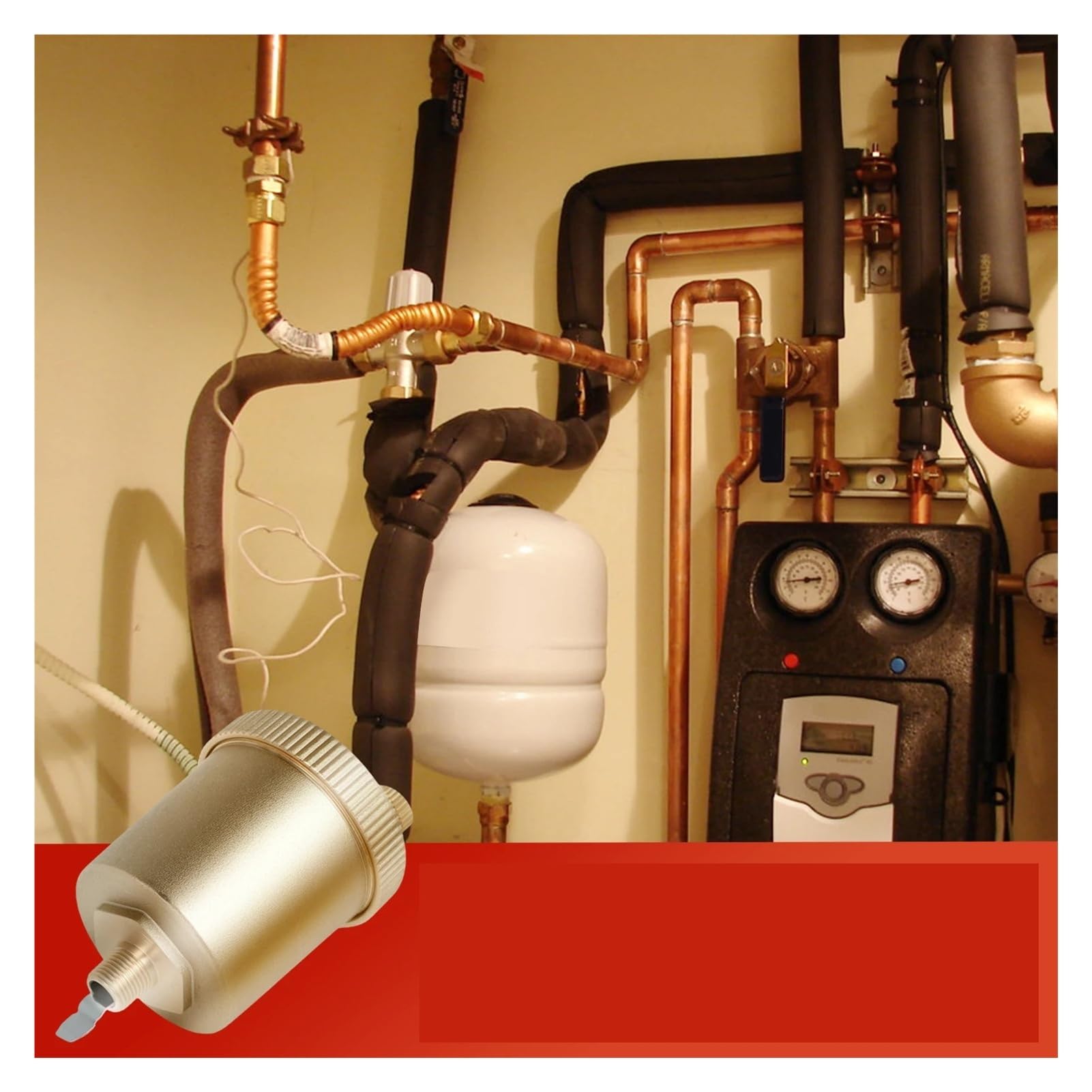 Válvula de ventilación automática de 1/2 piezas - Flotador de purga de rosca de 1/8 de pulgada for de calefacción de radiadores de agua caliente(2PCS)
