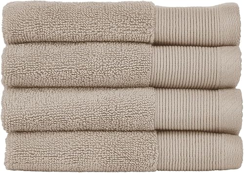 Nate Home by Nate Berkus - Juego de 4 toallas de toalla de algodón 100%  608 GSM, toallas ultra suaves, gruesas y absorbentes para baño de mDesign, disponible en Yaxa Colombia