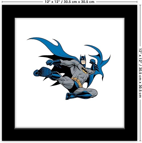 Miniatura 6 de Trends International Gallery Pops DC Comics Batman - Póster de pared de Action Kick, 12 x 12 pulgadas, versión enmarcada en negro Versión con marco