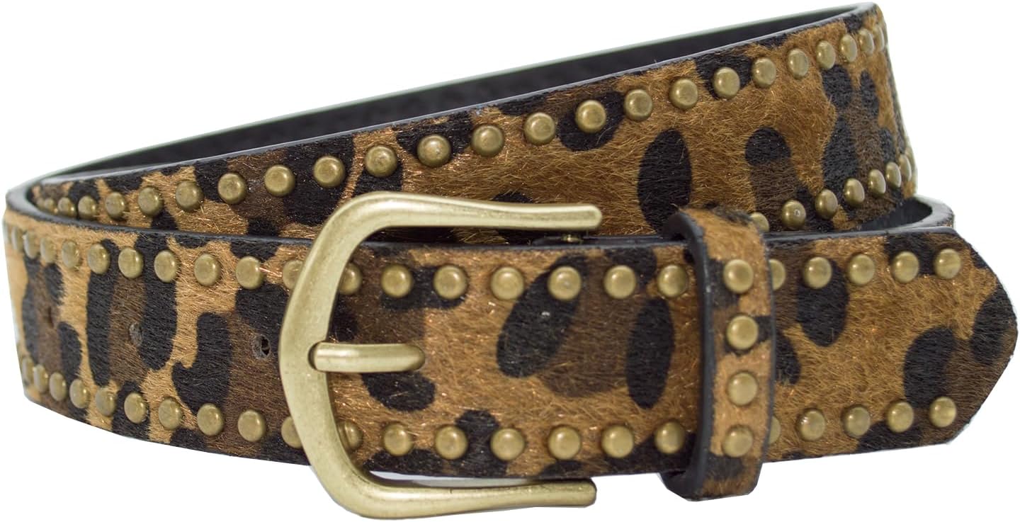 Faux Leather Leopard Belt Fashion Gold Buckle Cheetah Print Belts for Women - Image 8