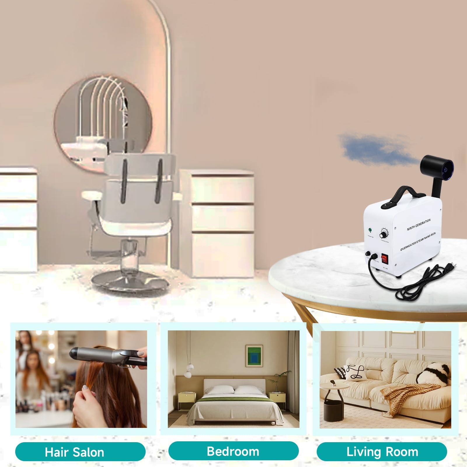 Amazon.com: Nano Hair Steamer, Nano Steam Gun, Hair Salon Steamer
