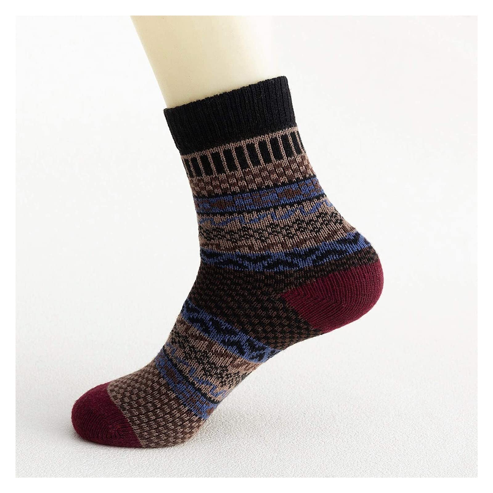 Calcetines 5 pares de calcetines de invierno cálidos y acogedores para mujer Calcetines casuales vintage para mujer Suaves Calcetine